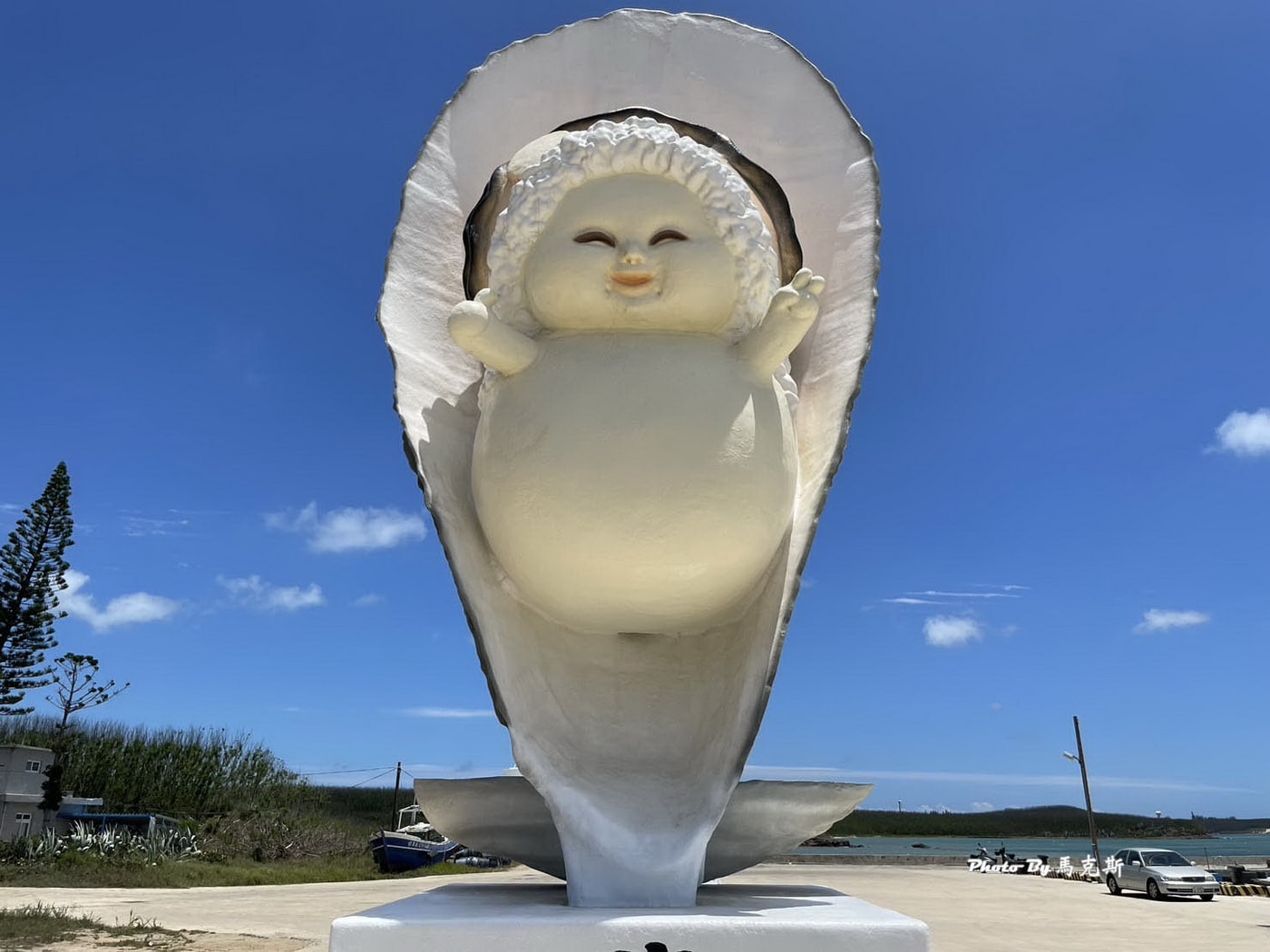 【澎湖白沙景點推薦】城前鮮蚵觀光碼頭｜澎湖新地標 超可愛巨大牡蠣裝置藝術 醜的很可愛 IG人氣網美景點