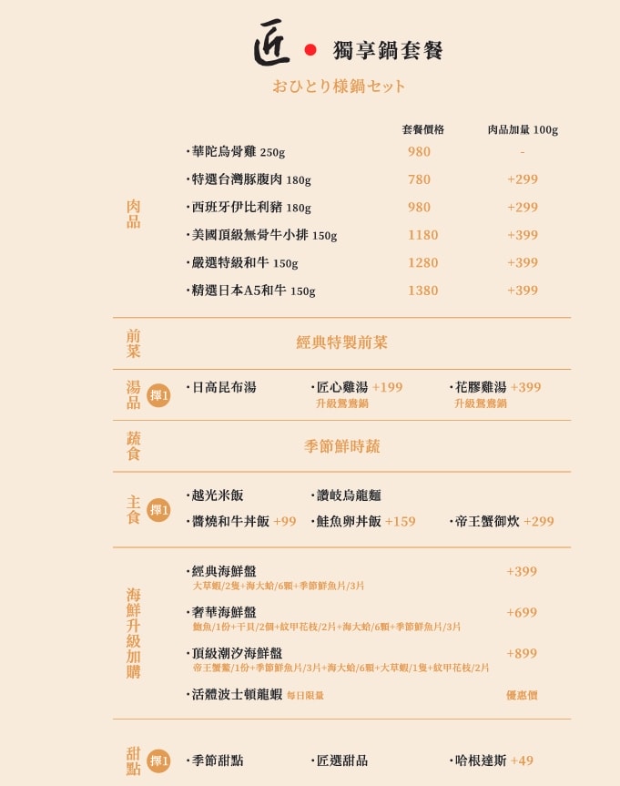 【台中西屯美食推薦】匠極緻鍋物市政店｜奢華海陸雙人套餐 帝王蟹四吃的頂級懷石火鍋 有專人桌邊服務 台中市政府對面